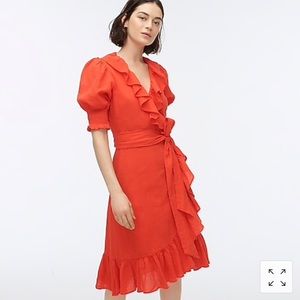 NWT J Crew Ruffle Wrap Dress